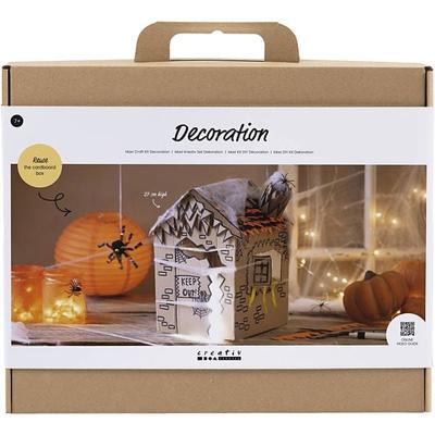 Creativ Company Mini Kreativ Set Dekoration, Geisterhaus, Schwarz, Hellbraun, Orange
