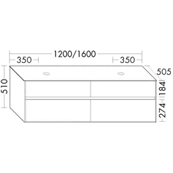 Burgbad Waschtischunterschrank rc40 Schilf Hochglanz/Schilf Matt, SGBD160F4517A0067 SGBD160F4517A0067