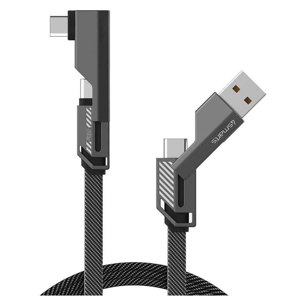 4smarts USB-C Kabel ComboCord Flat Right Angle (1.50 m, USB 2.0, 240 W) (541457)
