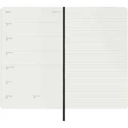 Moleskine, Agenda, Wochen-Notizkalender - Deutsche Ausgabe L/A5 Schwarz 2027 (A5, 1 Woche / 1 Seite)