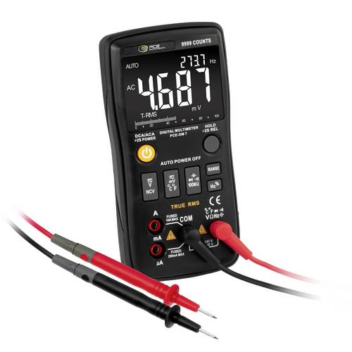 PCE Instruments Digitalmultimeter PCE-DM 7 True RMS Temperaturmessung |automatisch |manuell |Bargraph-Anzeige