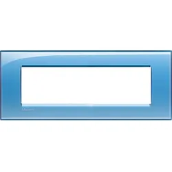 Legrand LNA4807AD Abdeckrahmen LIVINGLIGHT für Kompaktinstallation, 7-modulig, Farbe: Blau