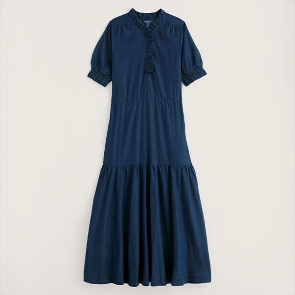 Seasalt Feather Star Dress Mid Wash Indigo