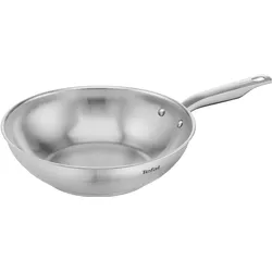 Tefal Virtuoso Wokpfanne 28cm, ideal zum Anbraten, ofen- und spülmaschinenfest, Pfanne + Kochtopf, Silber