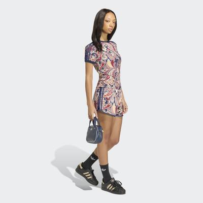T-Shirt ADIDAS ORIGINALS "ADIDAS LIBERTY LONDON CALI", Damen, Gr. S, bunt (multicolor, night indigo), Obermaterial: 69% Modal, 27% Polyester, 4% Elasthan, Rundhals, Shirts T-Shirt, für Erwachsene, mit Rundhalsausschnitt, ohne Verschluss