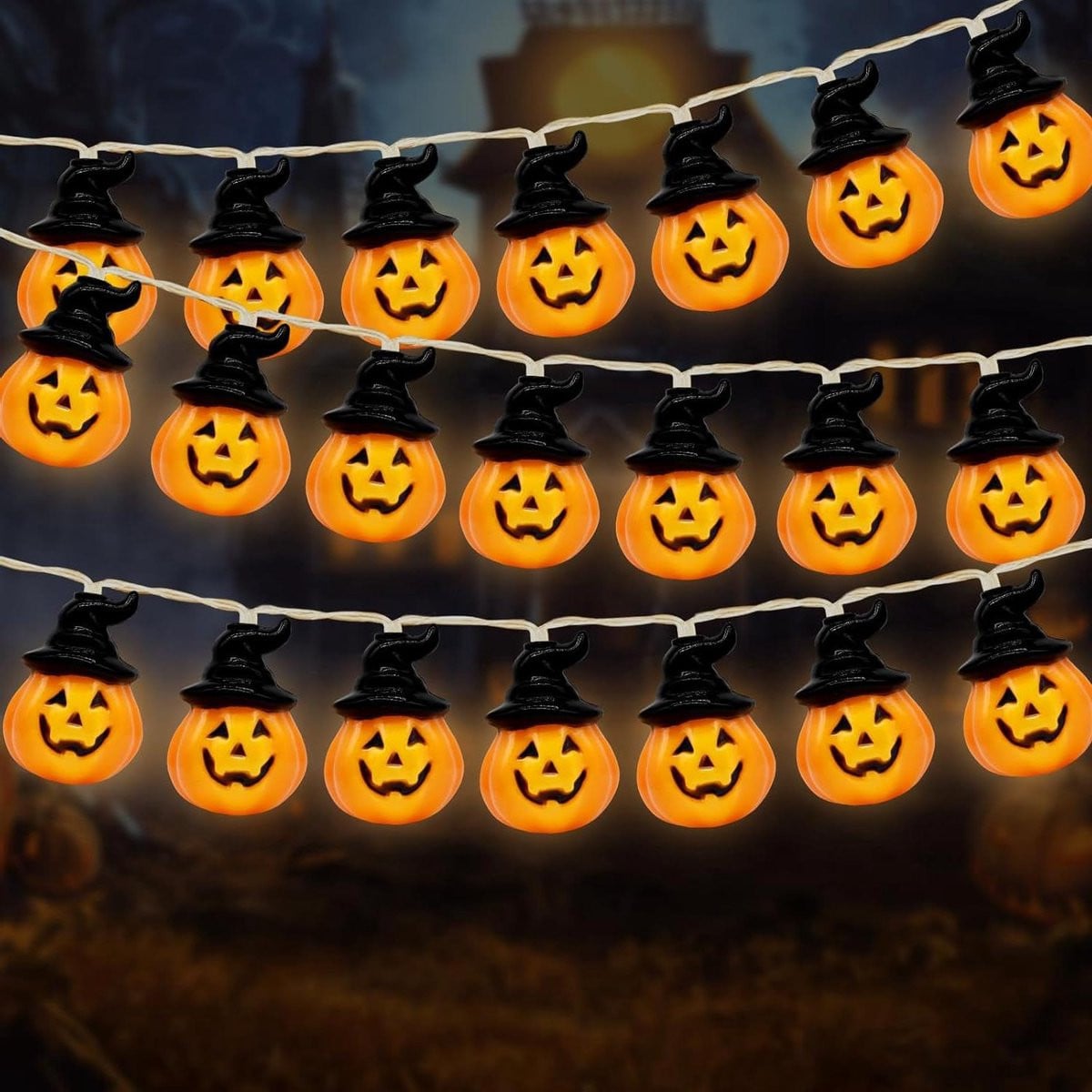 Allecto Plus Decoratieve Halloween Lichtketting 3m met 20 Warm Witte LED's - Waterdicht