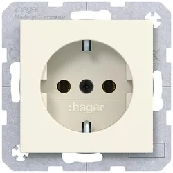 Hager WAS1100C11 Steckdose SCHUKO, Steckklemmen, A.x/C.x, shell, matt