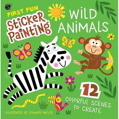 First Fun Sticker Painting: Wild Animals, Taschenbuch von Edward Miller, David & Charles, 978-1-64124-351-3