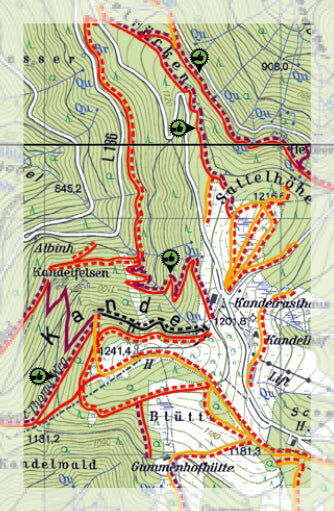 Carte Supertrail - Freiburg Nord   Supertrail Map