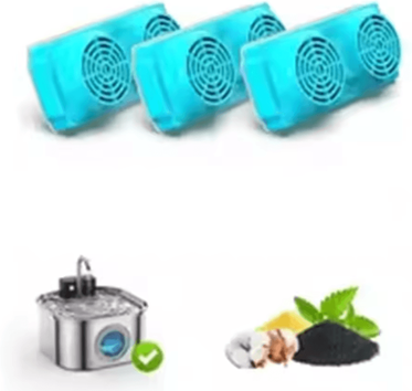 Inspire Curations PureFlow Activated Carbon Cat Water Fountain Filter Replacement Pack 3filter