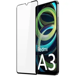 Screenguard Xiaomi Redmi A3 Full Screen Panzerglas Schutzfolie 2.5D 9H (Xiaomi Redmi A3), Smartphone Schutzfolie, Schwarz