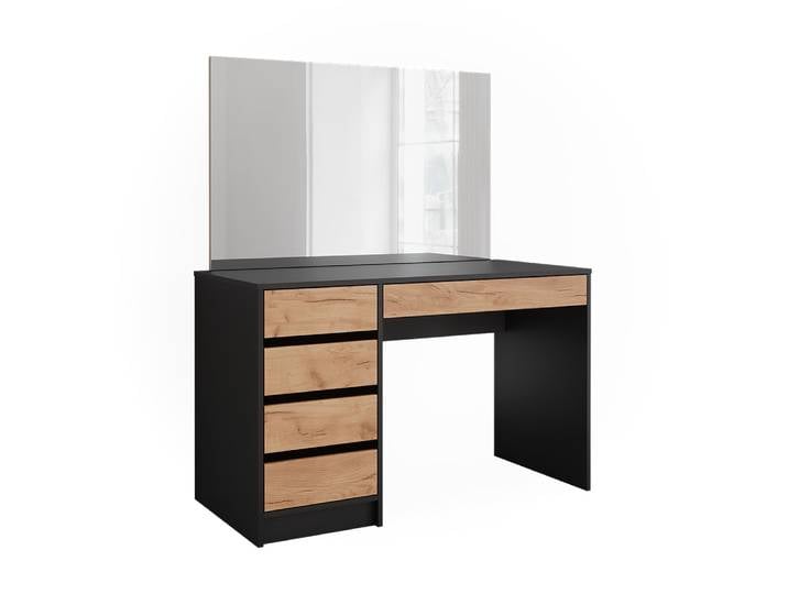 Coiffeuse avec miroir anthracite/chêne doré 120x145cm