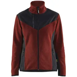 Damen Strickjacke "5943" - L - rostrot/schwarz