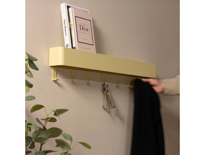 Barre de penderie Dax Play 72cm Jaune/Jaune pastel