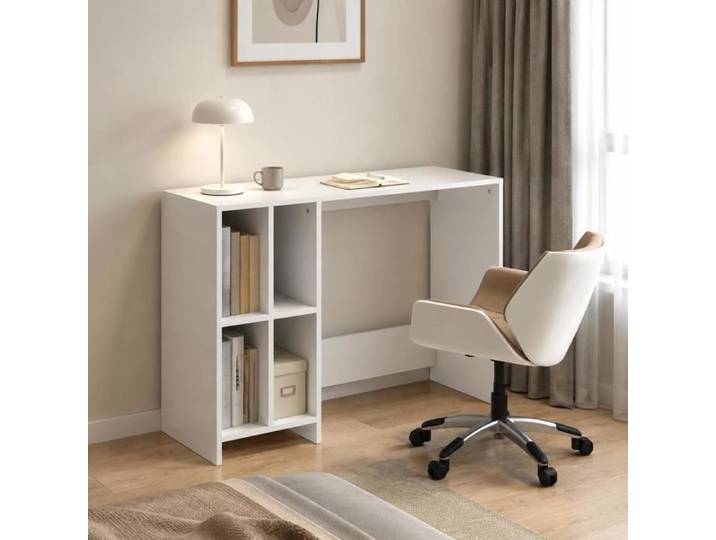 Computer desk white 102.5x35x75 cm wood-based material