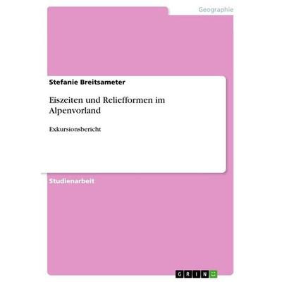 Eiszeiten und Reliefformen im Alpenvorland, Taschenbuch von Stefanie Breitsameter, GRIN, 978-3-656-34063-8