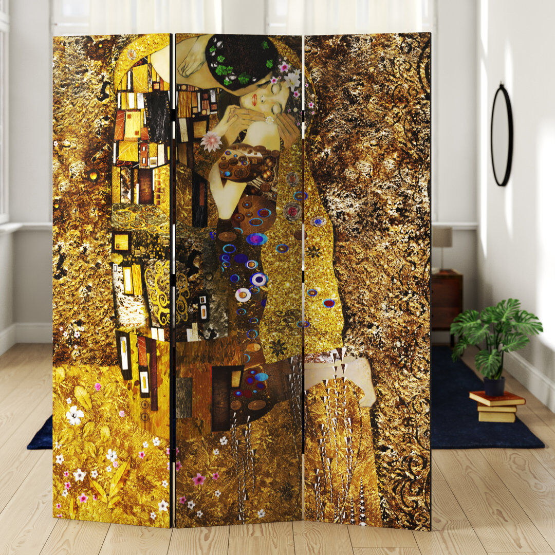 Latitude Run 172 cm H Solid Wood Folding Room Divider Brown 172cm H X 135cm W X 3cm D