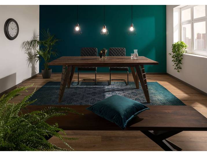 Esstisch Mixwood Teak 200x100 natur lackiert BASSANO #131