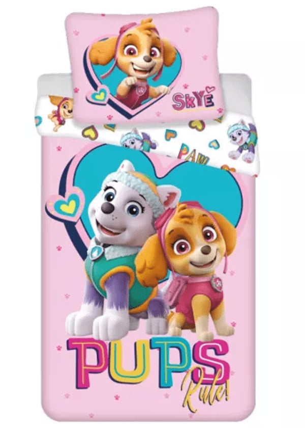 Paw Patrol peuterdekbedovertrek - Pups Rules - Katoen - 100 x 135 cm