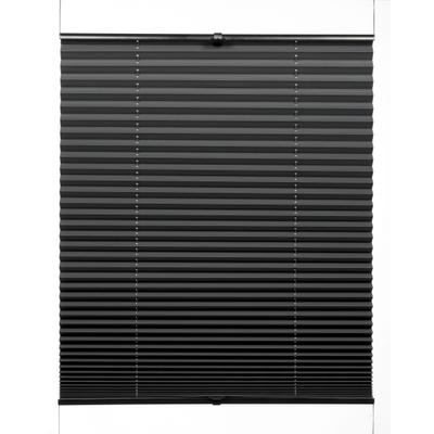 Plissee GARDINIA "Concept Thermo", schwarz, B:50cm H:130cm, Obermaterial: 100% Polyester, Plissees, verschraubt, Innovative Träger- und Montagetechnik