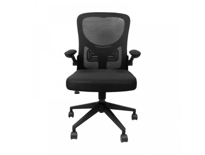 YIYI. 1PCS - CHAISE DE BUREAU ERGONOMIQUE AVEC ACCOUDOIRS RABATTABLES - RÉGLABLE EN HAUTEUR - 52*49*96-106CM - NOIR