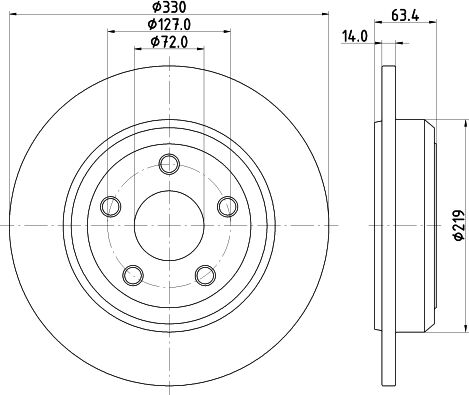 Don Bremsscheibe Pcd23202 330mm 14mm Für Jeep