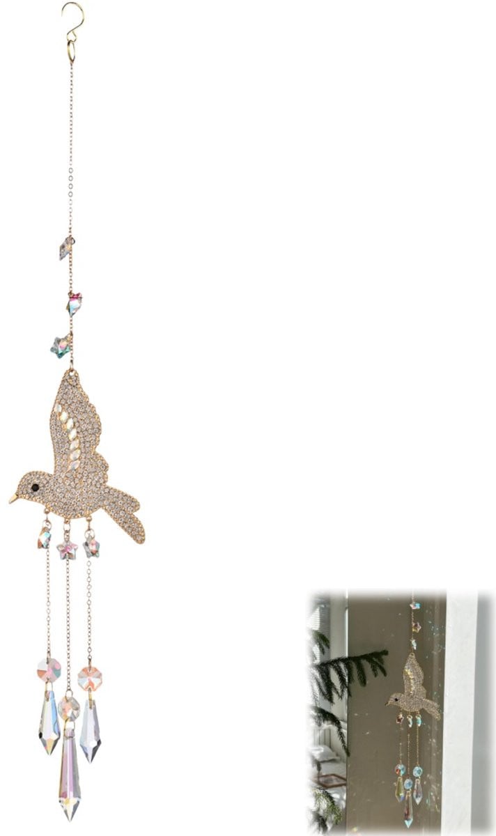 Kolibrie kristallen raamhanger - Regenboog prisma hanger voor binnendecoratie