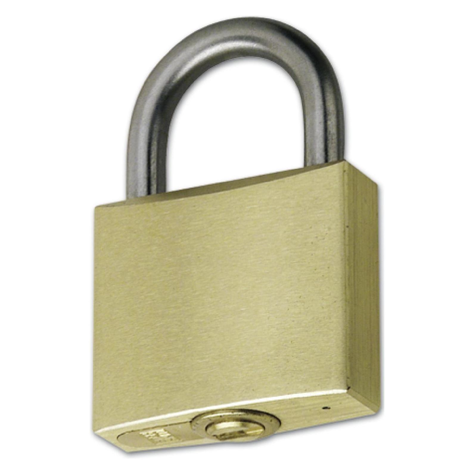 Winkhaus Vorhangschloss key Tec RPE, Lagerprogramm, Breite 55 mm, Messing matt (42736311)