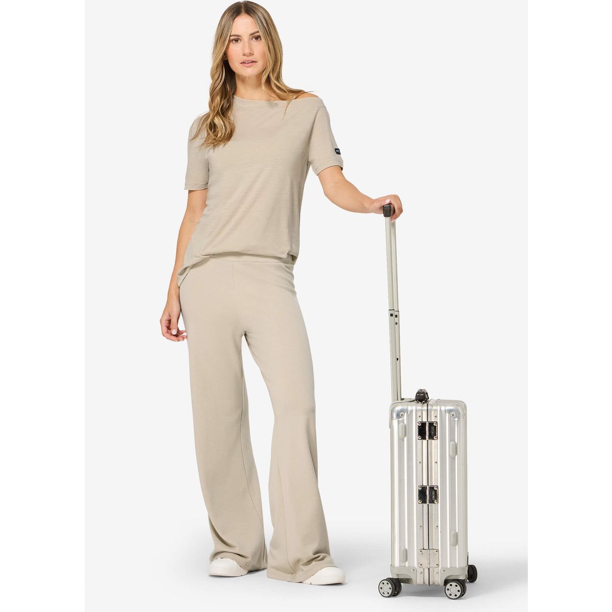 Super.Natural W Drop Shoulder Tee white pepper (X82) L SNW026630X82L
