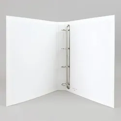Präsentationsringbuch A4 weiß | 25 mm | Pappe, PP | 4-D-Ring-Mechanik