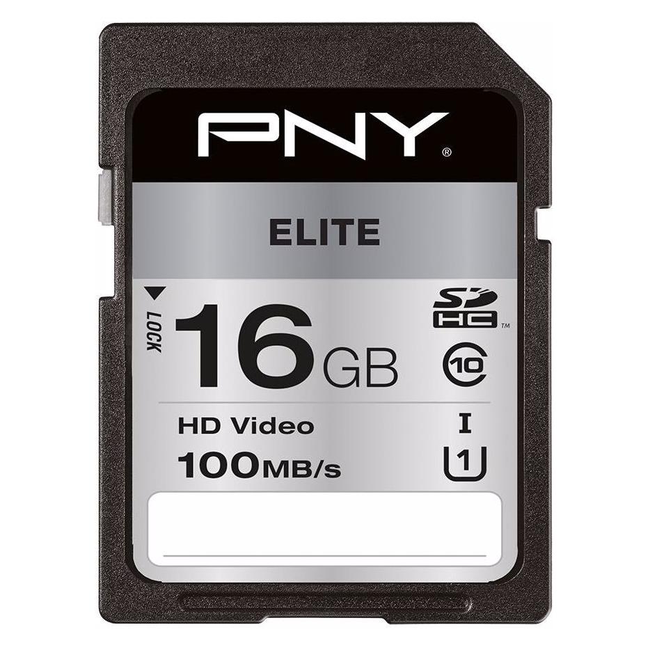 PNY Elite (16 GB, SDHC, U1, UHS-I) (P-SD16GU1100EL-GE)