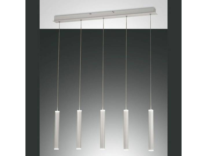 Fabas Luce Pendelleuchte Prado - Weiß , 5-flammig Clean, Minima
