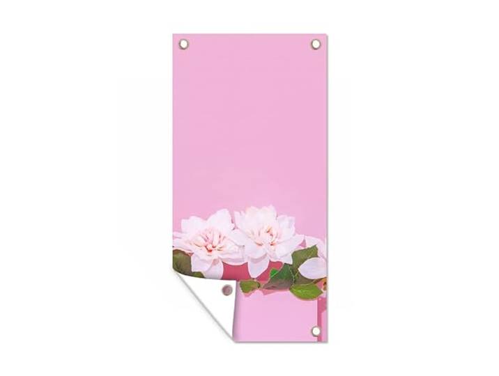 Tuinposter - 80x160 cm - Bloesem - Zomer - Roze