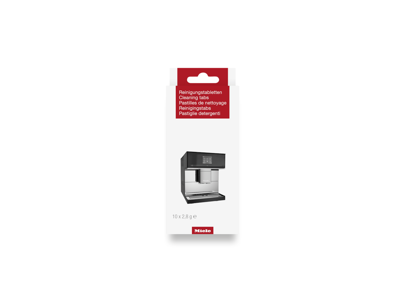 Miele GPCLCX0102T Reinigungstabletten für Kaffeevollautomaten 10 Stück Reinigungstablette (Rot, Weiß) 11201200