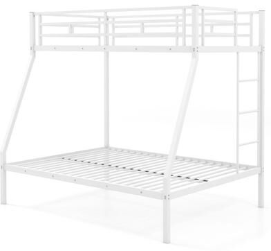 Costway Space-saving Metal Slatted Bed Frame for Teens and Adults Noise-free No Box Spring Needed-White