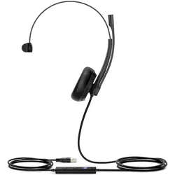 Yealink Headset Wired Head-Band (Kabelgebunden, USB-A, Microsoft Teams), Office Headset, Schwarz