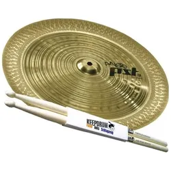 Paiste PST3 China Becken 18 mit Drumsticks (18", Becken), Becken