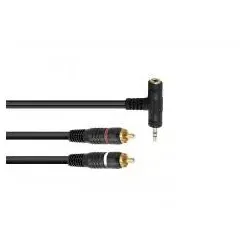 Adapterkabel 3,5-T-Klinke/2xCinch