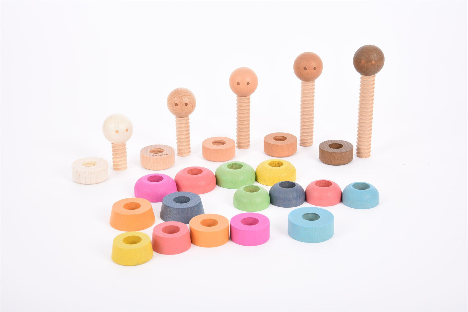 Tickit Regenboog Houten Figuurtjes, 3 rokken/jongens, Meerkleurig