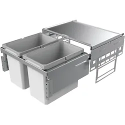 Naber Abfallsammler Cox® Base 360 S/600-2, hellgrau, H 360 mm 8012304