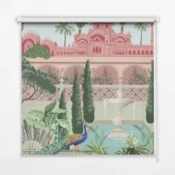 INNENROLLO - Fensterrollo - Rollo - 60x40 cm - Schloss mit Garten