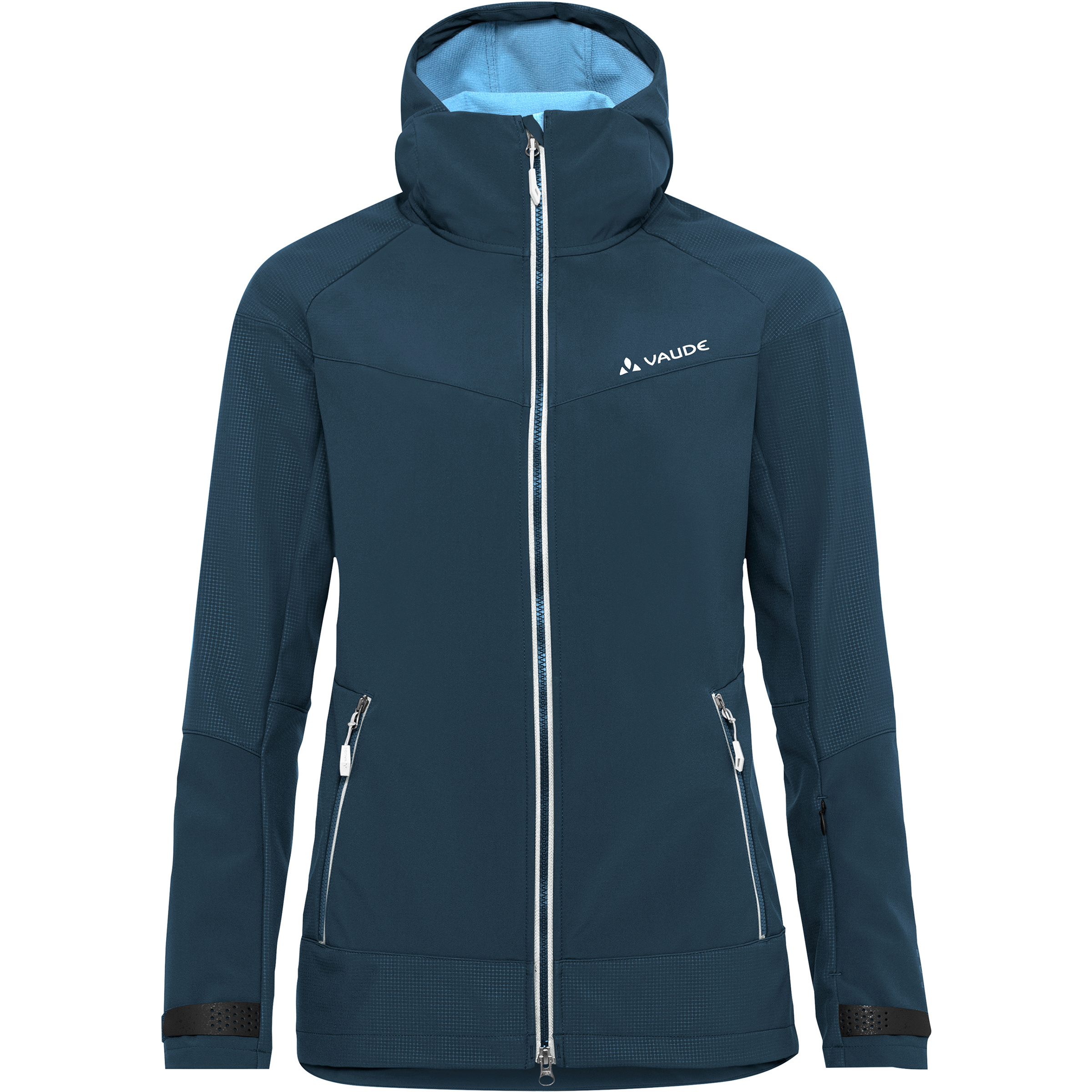 Vaude All Year Elope Softshell Damen Softshelljacke blau Größe XXS Trekking Widerstandsfähig Wasserabweisend