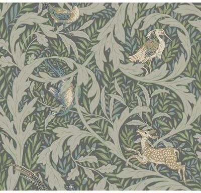 Ronald Redding Woodland Tapestry Sage Wallpaper