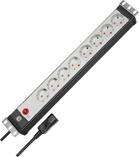 Brennenstuhl 1156057128 Steckdosenleiste 19 Zoll Schwarz, Lichtgrau 1St.