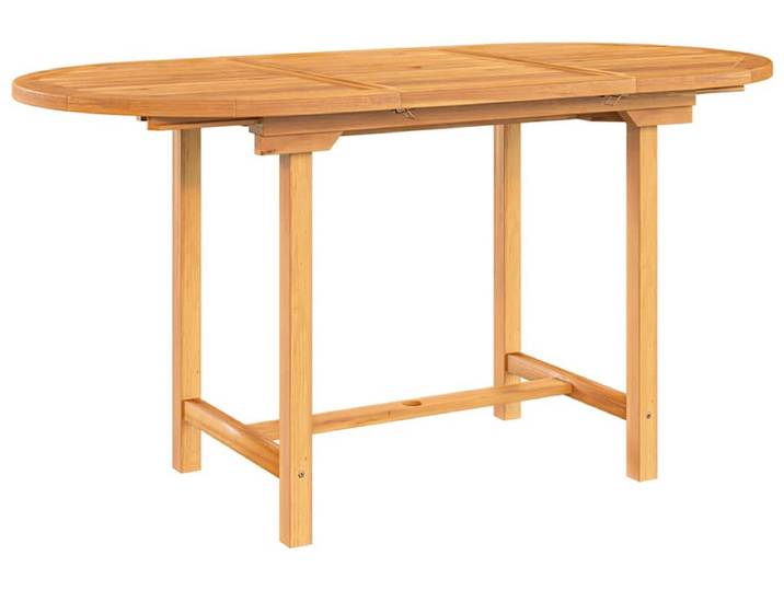 vidaXL - Tuintafel - verlengbaar - 110-160x80x75 - cm - massief - teakhout