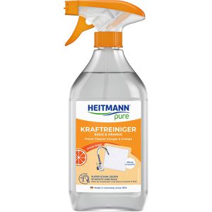 Heitmann Kraftreiniger pure 10347040000, Essig und Orange, ohne Duftstoffe, Spray 500 ml