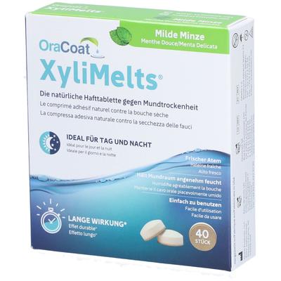 Xylimelts Hafttabletten milde Minze OraCoat 40 St Tabletten