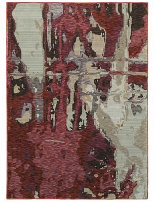 Style Haven Evangeline Bordeaux Canvas Area Rug