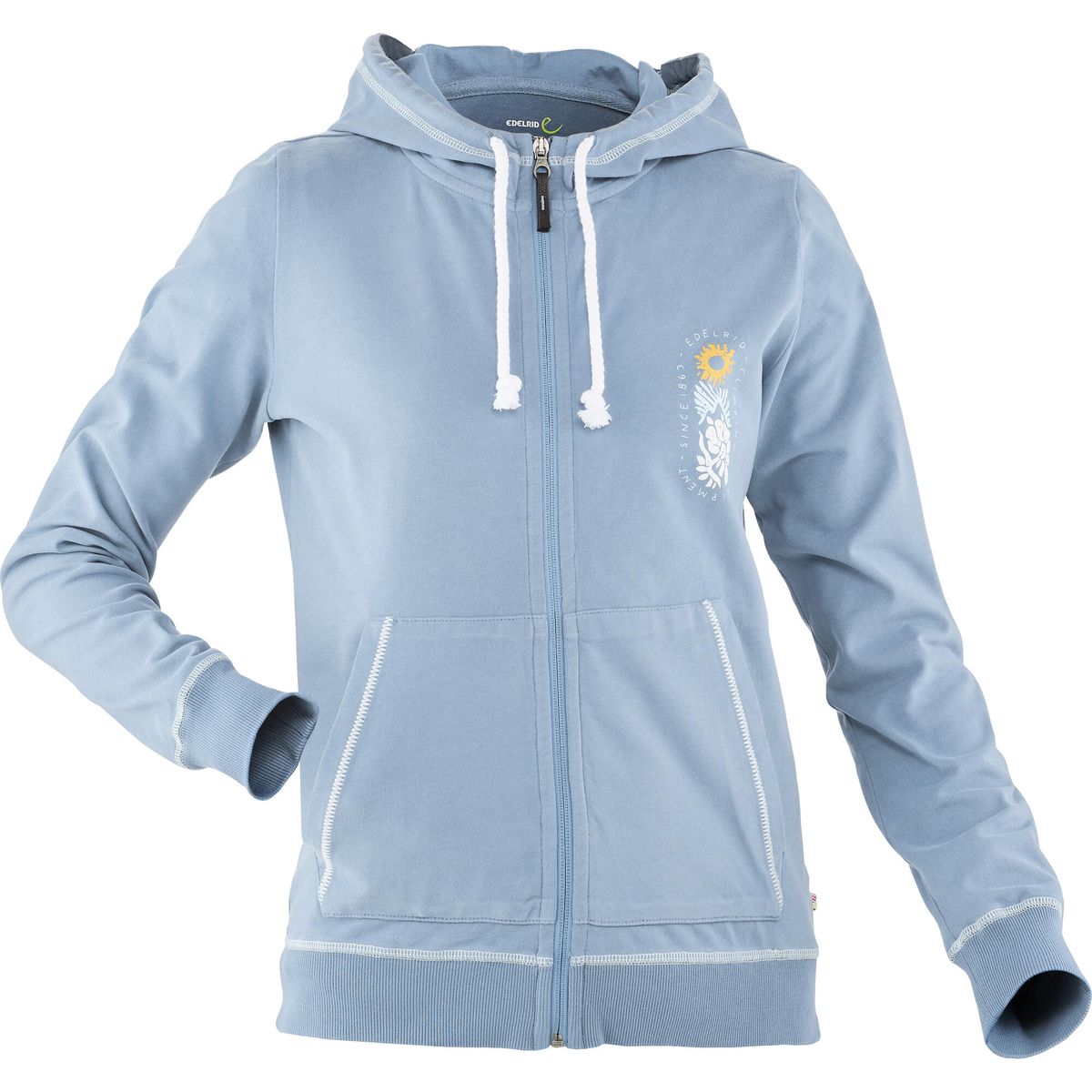 Edelrid Wo Bege Zip Hoody stone blue (043) M 493090430380