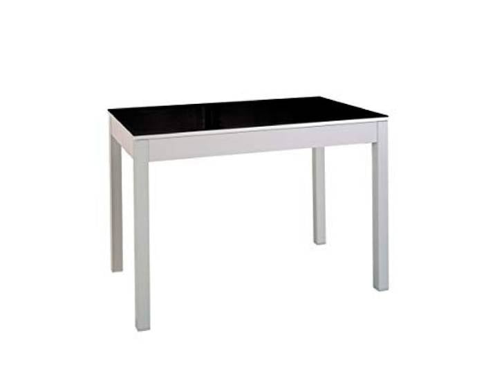 ASTIMESA Ausziehbarer Küchentisch mit Trolley, Schwarz, 70 x 110 cm